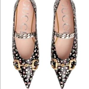 Gucci x Liberty of London Deva Horsebit & Chain Convertible Pointed Toe Ballet